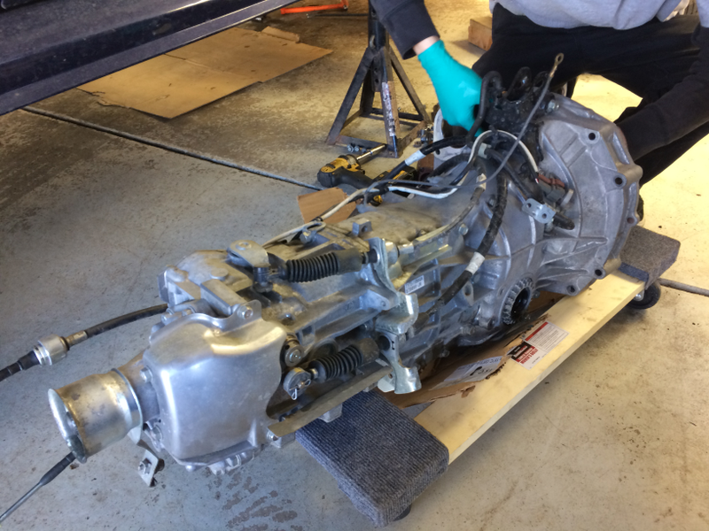 The carefully calculated car height was just enough to get the thing out